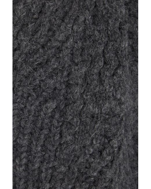 IRO Black Ribbed-knit Sweater