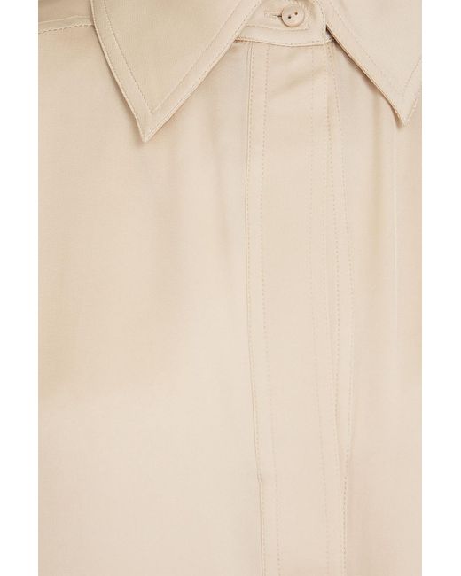 Nicholas Natural Tie-detailed Silk-blend Satin Shirt