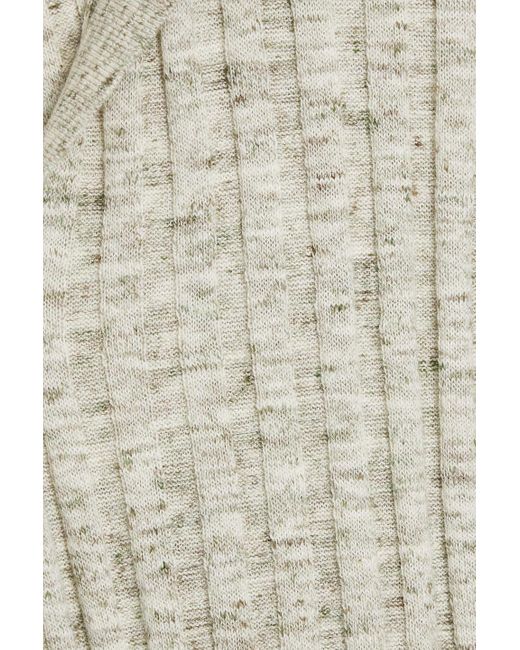 Frescobol Carioca Rino poloshirt aus einer gerippten baumwollmischung mit schmaler passform in White für Herren