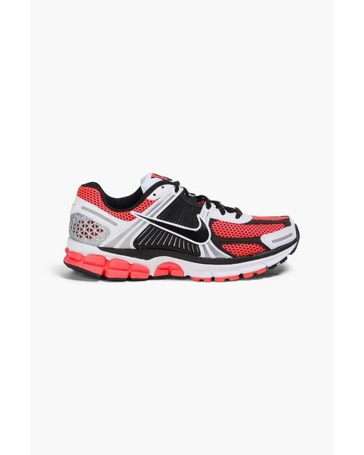 Nike Red Vomero 5 Leather And Suede-Trimmed Mesh Sneakers for men