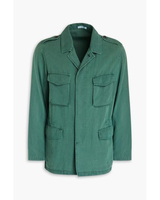 Boglioli Field jacket aus canvas aus einer baumwoll-leinenmischung in Green für Herren