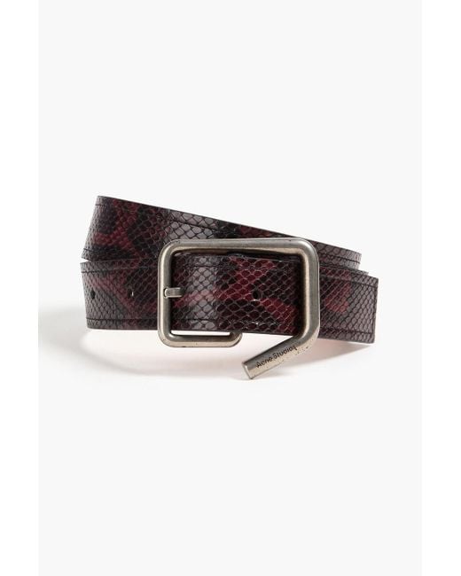 Acne Multicolor Leopard-print Calf-hair Belt for men
