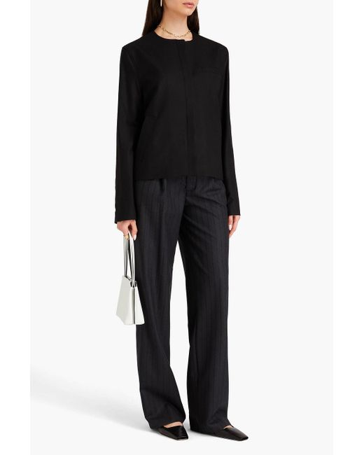 Loulou de Saison Black Wool-blend Twill Jacket