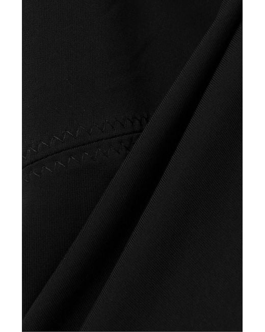 Jacquemus Black Asymmetric Embellished Cutout Stretch-jersey Midi Skirt