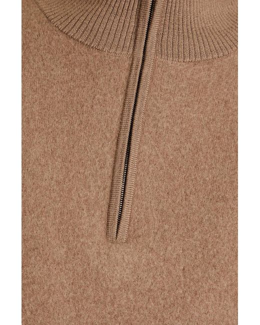 Paul Smith Brown Merino Wool And Yak-blend Half-zip Sweater for men