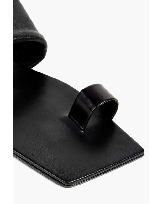 Jil Sander Black Leather Sandals