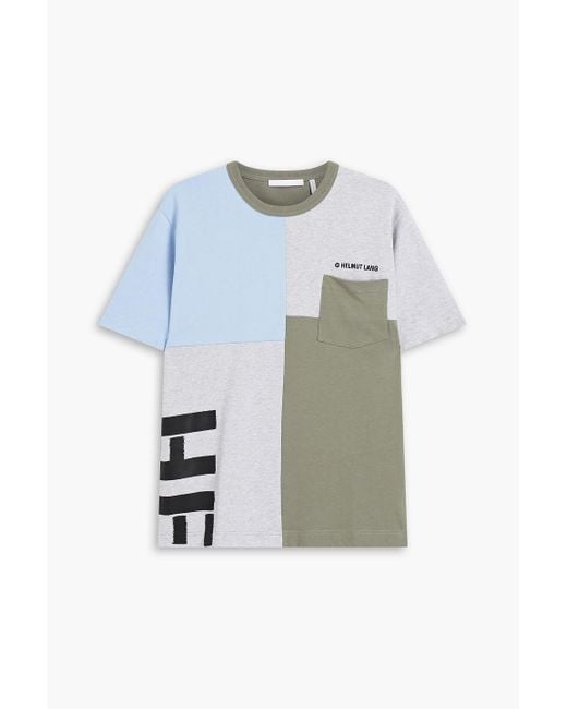 Helmut Lang Multicolor Embroidered Printed Cotton-jersey T-shirt for men