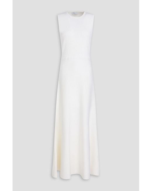 Gabriela Hearst White Doria Wool, Cashmere And Silk-blend Maxi Dress