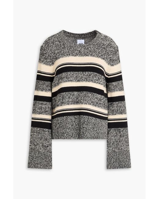 Day Birger et Mikkelsen White Lynne Striped Cotton Sweater