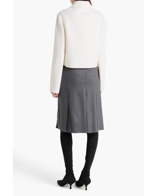 Loulou de Saison White Zhanna Wool And Cashmere-Blend Felt Jacket