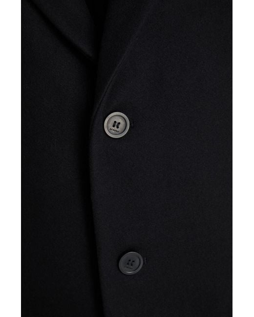 Sandro Black Wool-blend Felt Coat for men