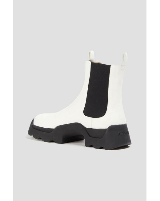 Proenza Schouler White Leather Chelsea Boots