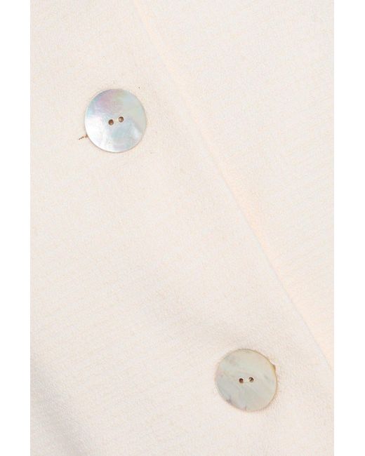 Claudie Pierlot White Bouclé-Tweed Jacket