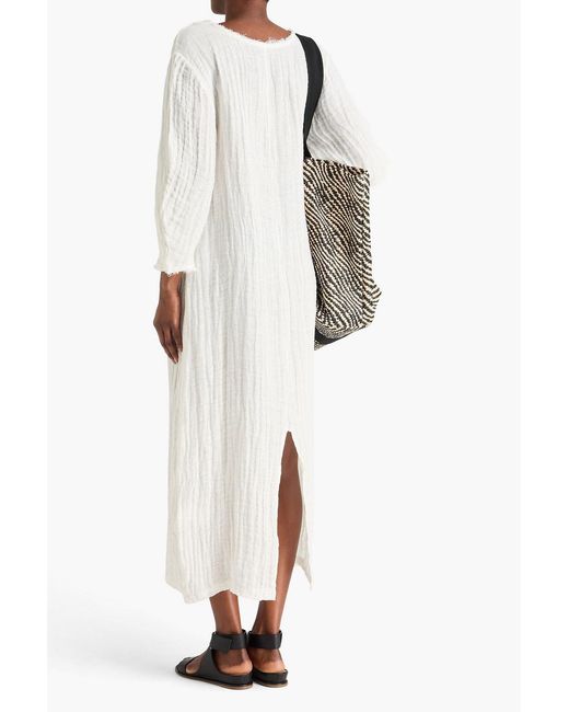 By Malene Birger White Miolla Linen-gauze Midi Dress
