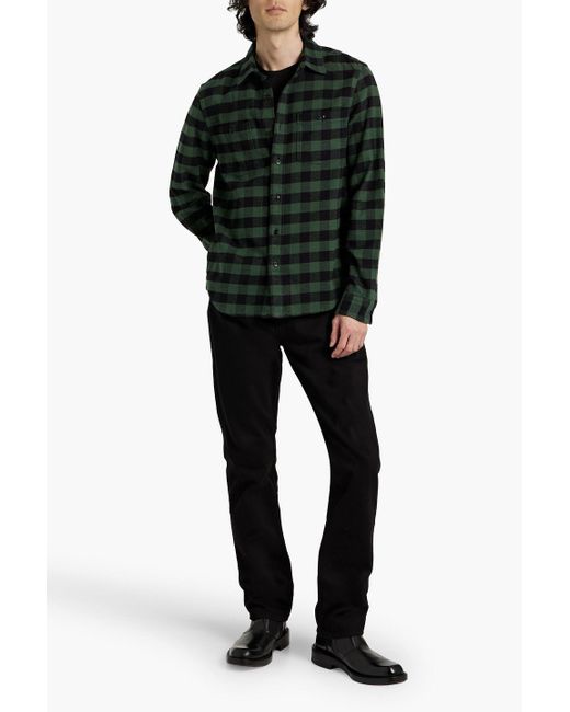 Alex Mill Green Checked Cotton-flannel Shirt for men