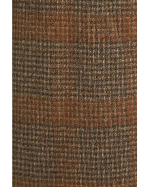 Theory Brown Checked Wool And Cashmere-blend Coat