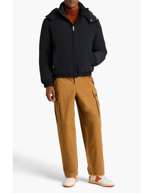 Sandro Black Twill Hooded Jacket for men