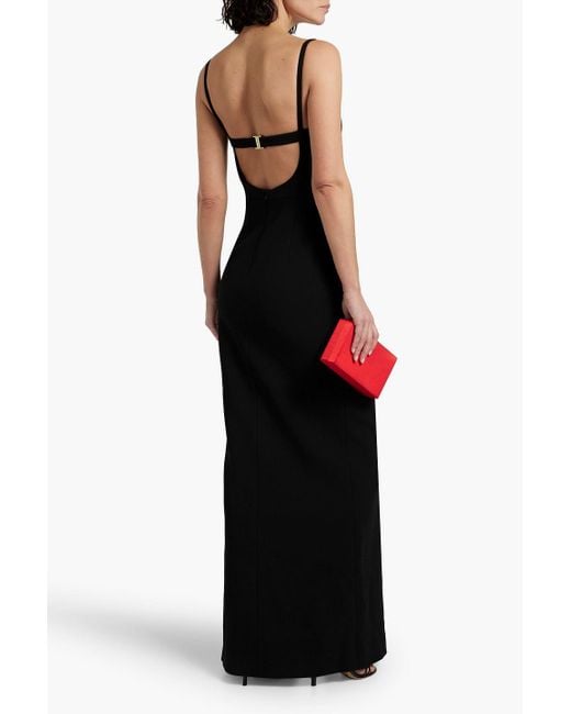 Rebecca Vallance Piero Chain-trimmed Crepe Gown in Black | Lyst