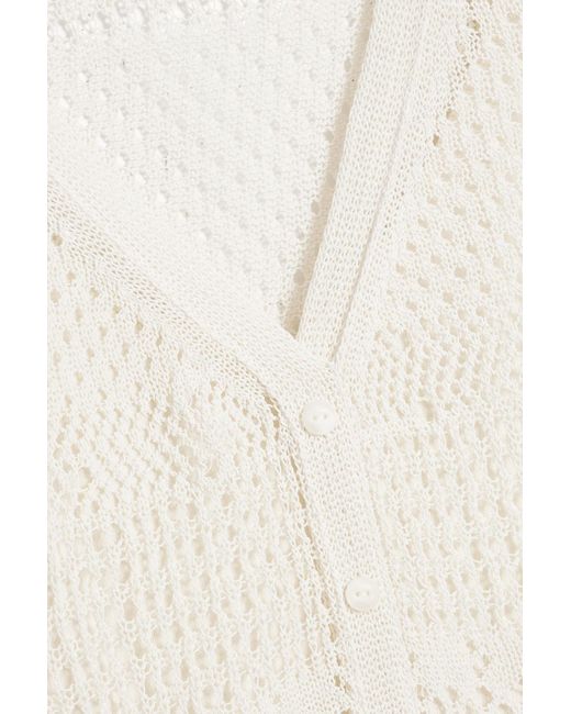 Rag & Bone White Mae Vee Crochet-knit Cotton-blend Midi Dress