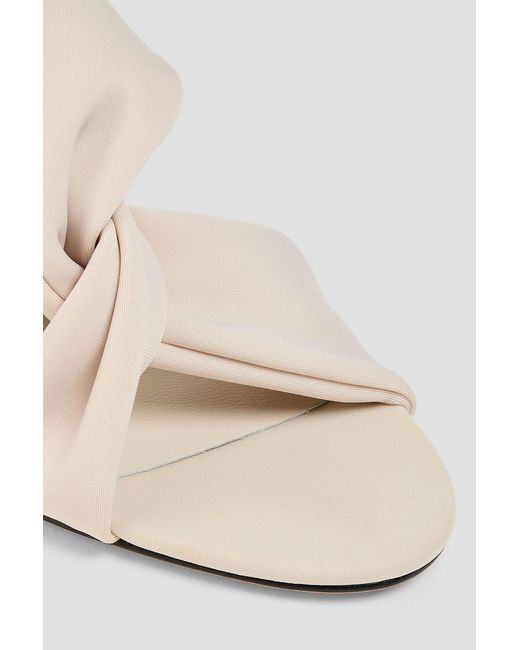 STUDIO AMELIA White Loop 90 Twisted Woven Mules