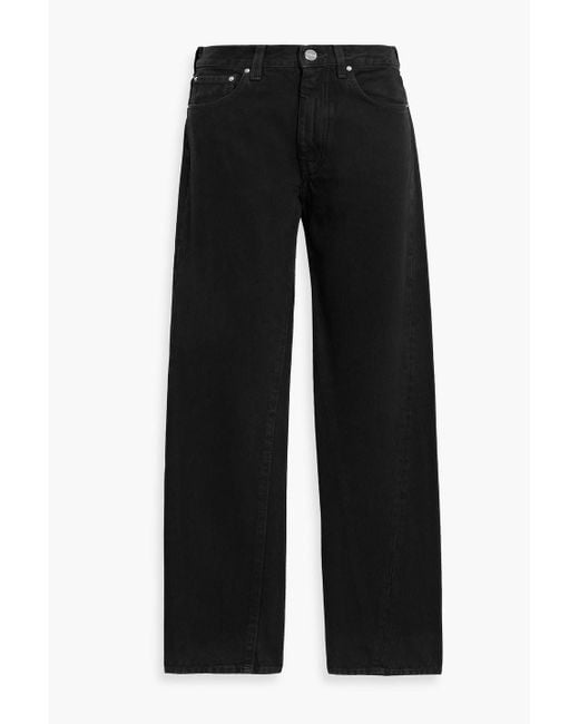 Totême  Black High-Rise Straight-Leg Jeans