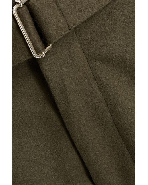 Officine Generale Hose "hugo" aus flanell aus einer woll-kaschmirmischung mit gürtel in Green für Herren
