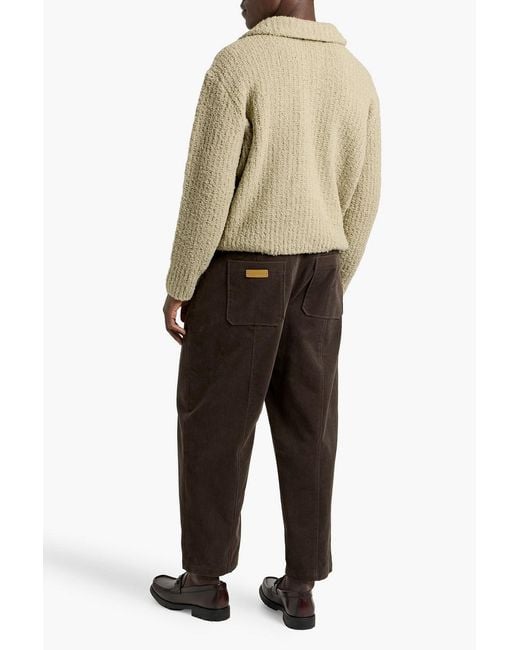 LE17SEPTEMBRE Black Tapered Cotton-Corduroy Pants for men