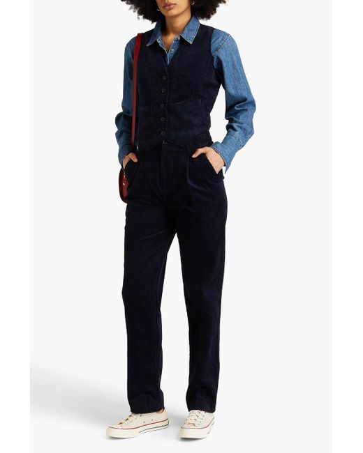 Alex Mill Blue Sloane Cotton-corduroy Vest