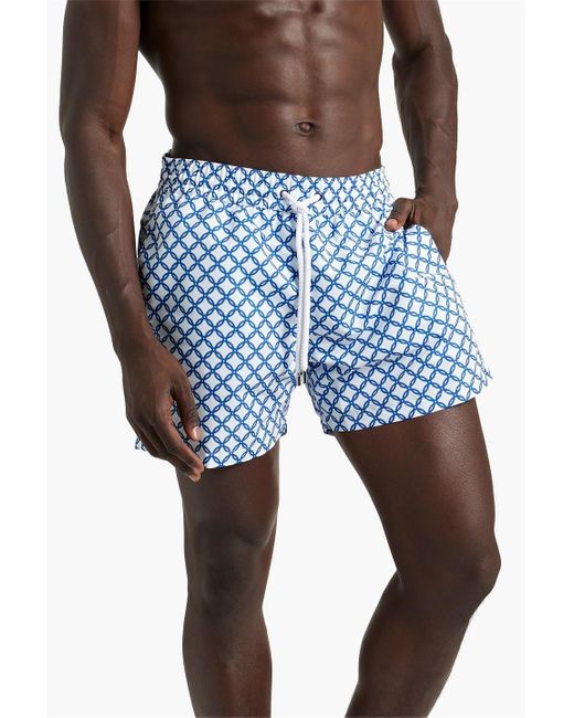 Frescobol Carioca Kurze badeshorts mit print in Blue für Herren