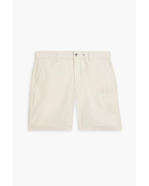 Rag & Bone White Cotton And Linen-blend Chino Shorts for men