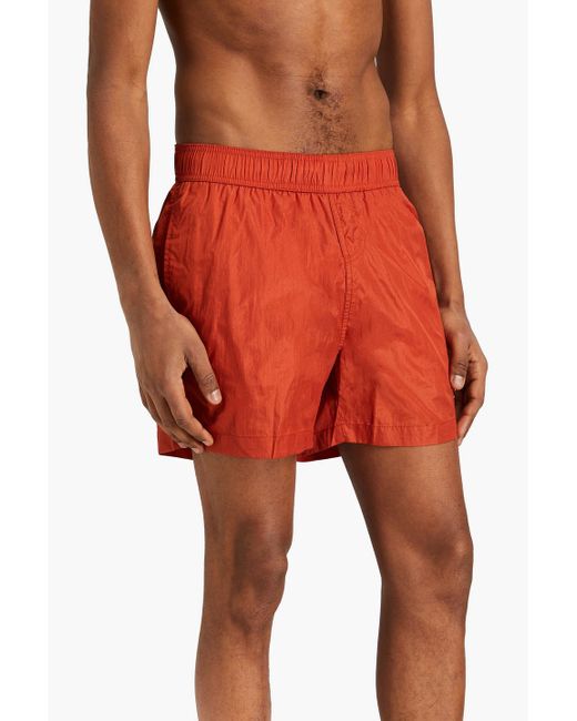 Onia Red Mid-length Swim Shorts for men