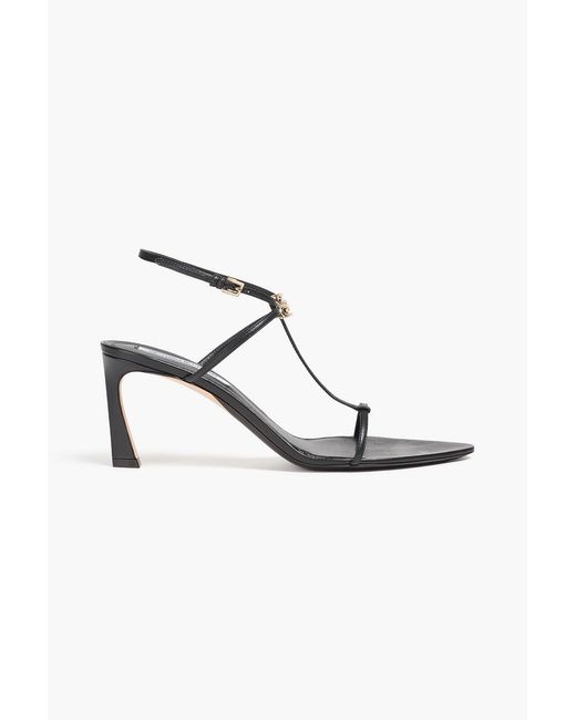 Victoria Beckham White Embellished Leather Sandals