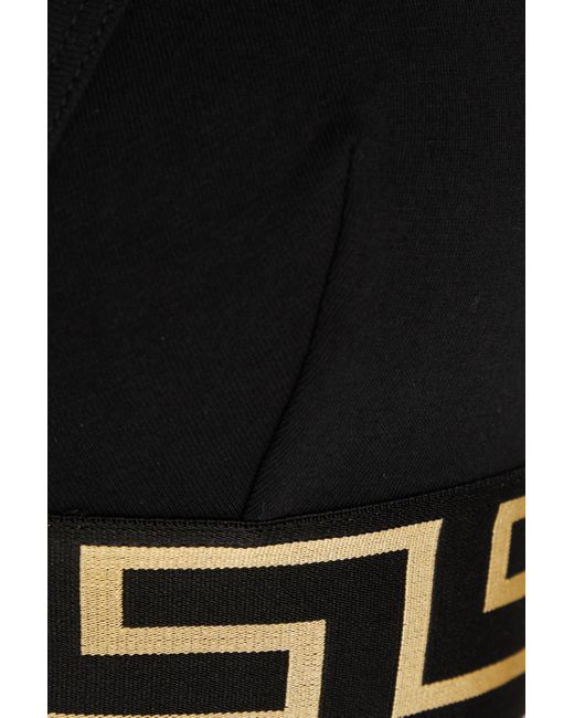 Versace Black Stretch-Cotton Jersey Triangle Bra