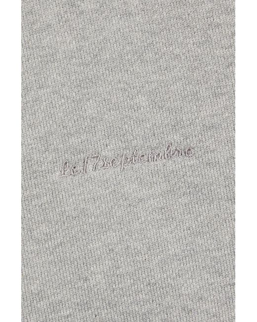 LE17SEPTEMBRE Gray Mélange Cotton-jersey Hoodie for men