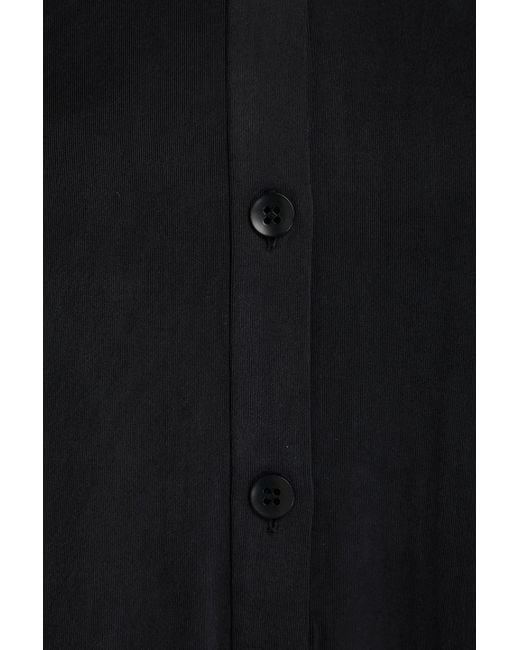 Tibi Black Cupro-blend Jersey Shirt