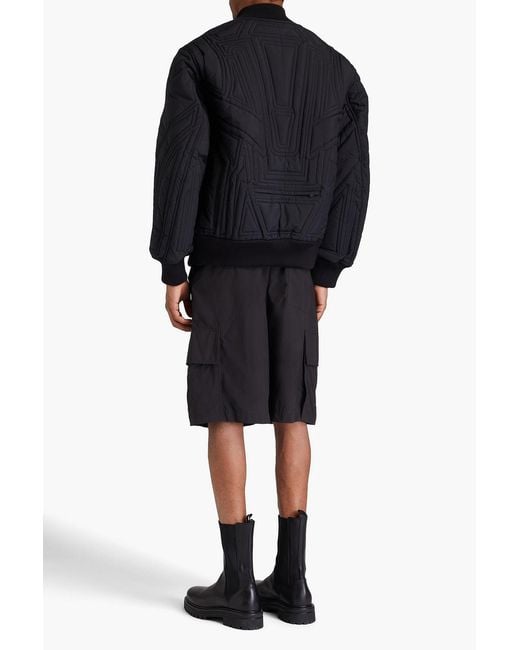 Y-3 Black Quilted Shell Bomber Jacket for men