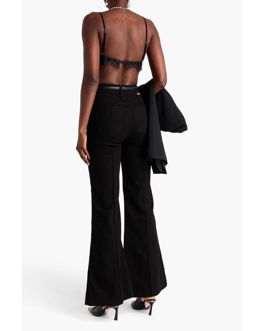 Zimmermann Black Cotton-blend Corded Lace Bra Top