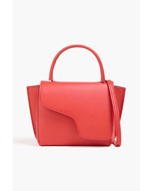 Atp Atelier Red Montalcino Leather Tote