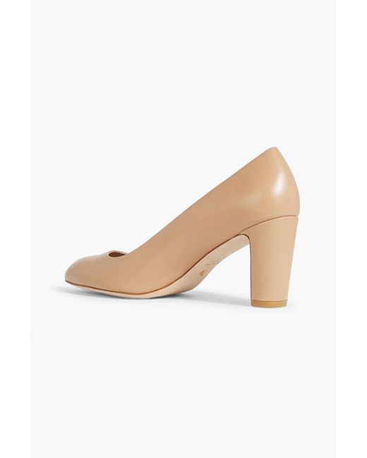 Stuart Weitzman Natural Vida 75 Leather Pumps