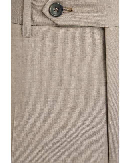 Canali Natural Mélange Wool-twill Pants for men