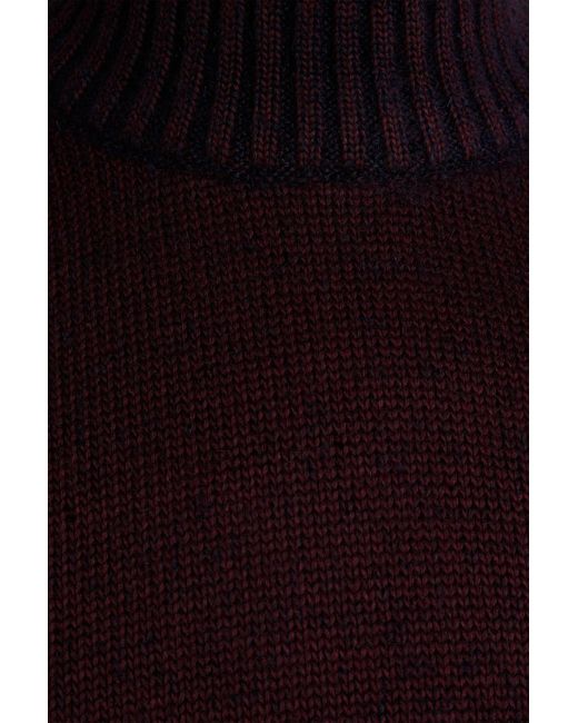Maison Margiela Red Mélange Knitted Turtleneck Sweater for men
