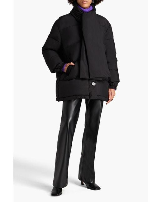 Nina Ricci Black Oversized Quilted Shell Down Jacket