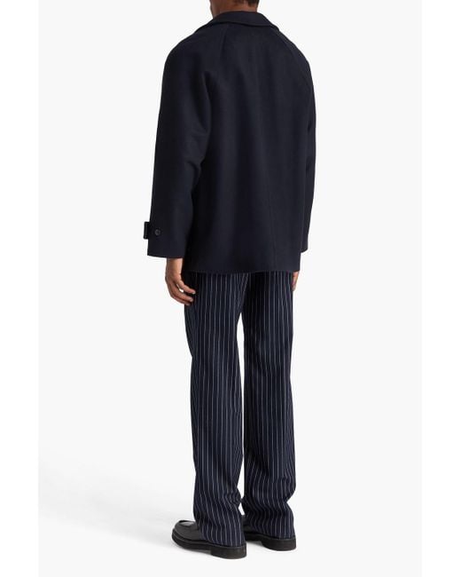 Officine Generale Blue Barthelemy Wool And Cashmere-Blend Felt Jacket for men