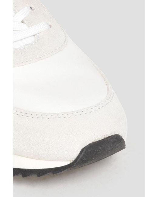 Rag & Bone White Leather, Shell And Suede Sneakers