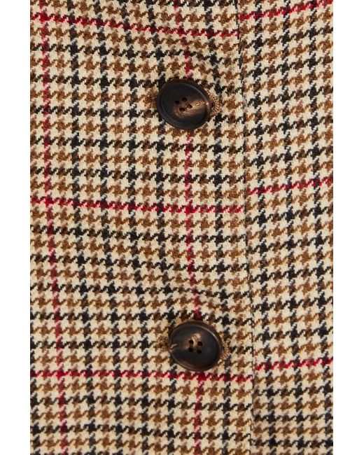 Giuliva Heritage Brown Ginestra blazer aus wolle mit hahnentrittmuster