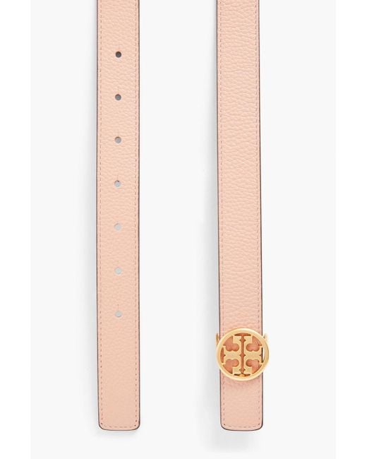 Tory Burch Pink Pebbled-leather Belt