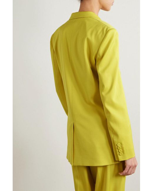 Another Tomorrow Yellow Oversized-blazer aus einer wollmischung