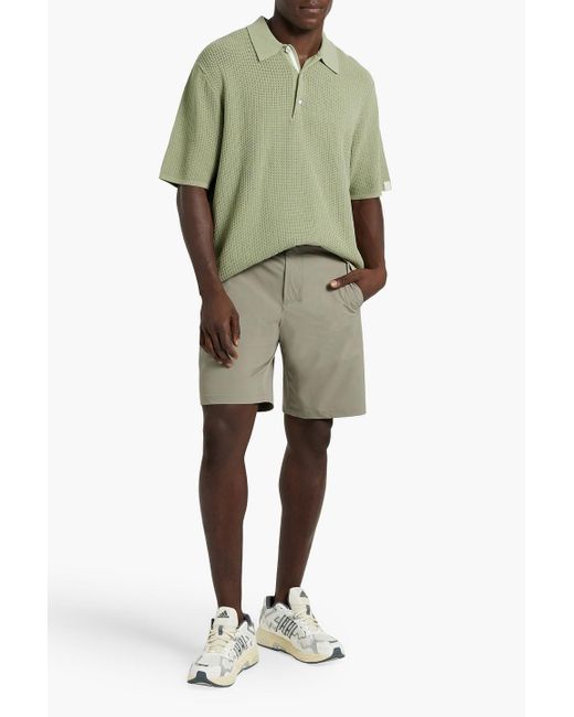Rag & Bone Green Nolan Pointelle-knit Cotton-blend Polo Shirt for men
