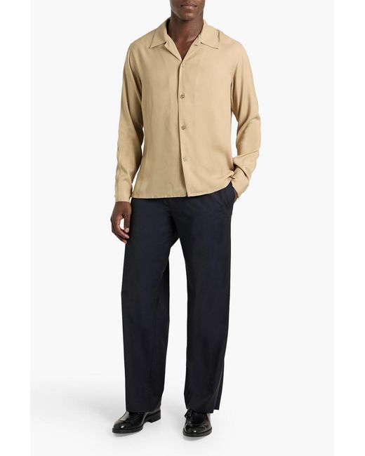 Sandro Blue Wool-Blend Pants for men
