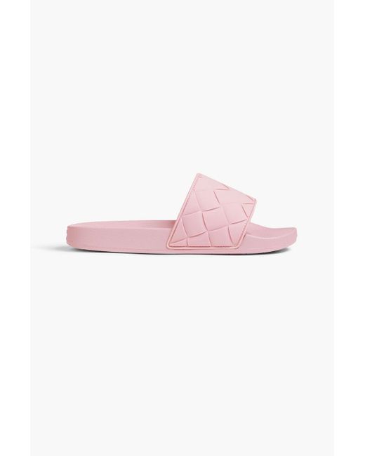 Vince Woven Rubber Slides in Pink | Lyst